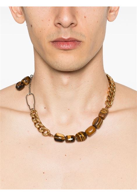Gold-tone tiger eye chainlink necklace  Dries van noten - uomo DRIES VAN NOTEN | 251028206092971